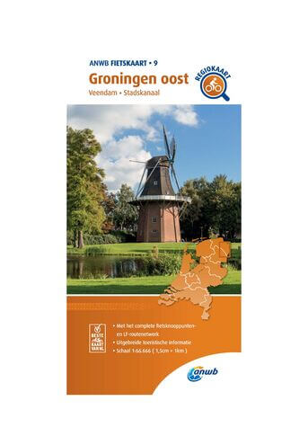 Fietskaart Groningen oost 1:66.666