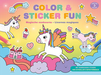 Color &amp; Sticker Fun - Magische eenhoorns