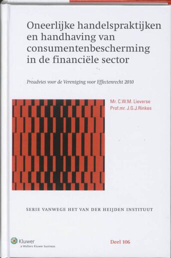 Oneerlijke handelspraktijken en handhaving van de consumentenbescherming in de financiele sector (e-book)