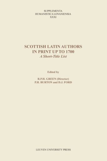 Scottish Latin authors in print up to 1700 (e-book)